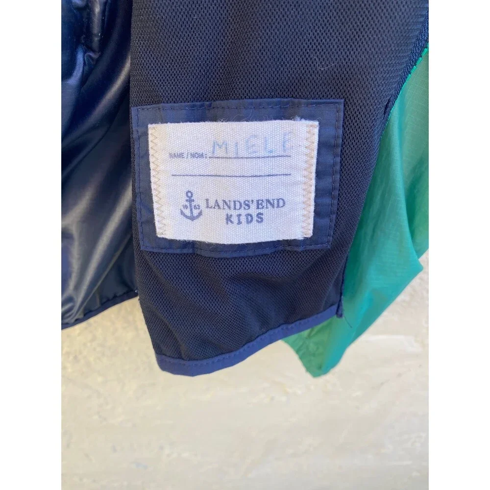 Lands End Windbreaker rain jacket boys SZ10/12